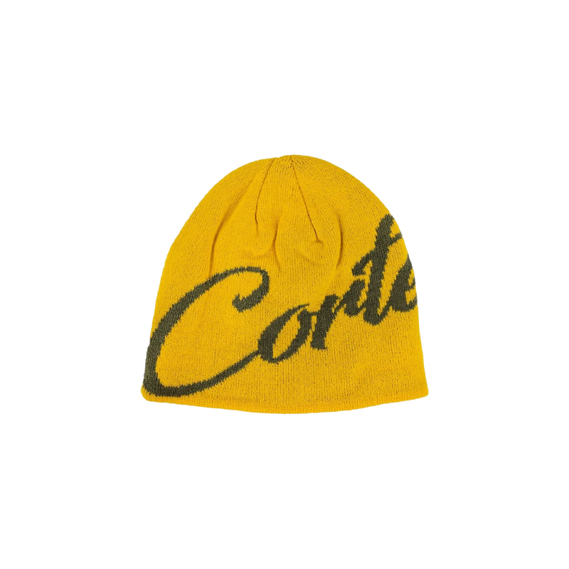 Corteiz OG Script Skully Beanie Yellow