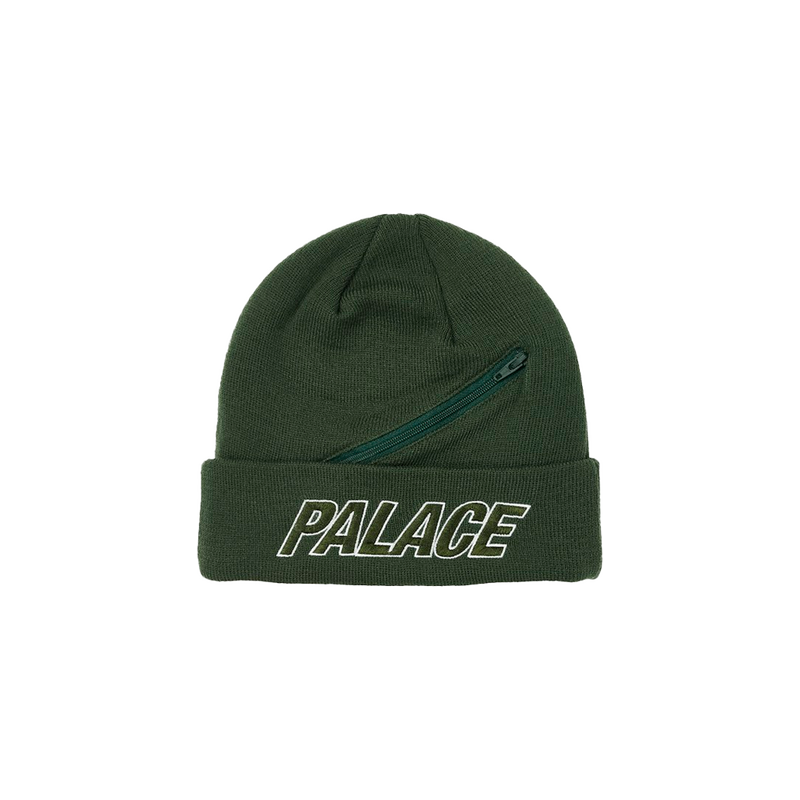 Palace Zip Pocket Beanie Green