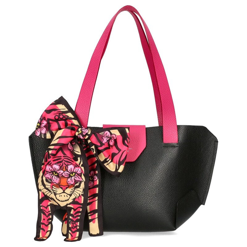 Kožená shopper bag kabelka EGO ES0316WF černá