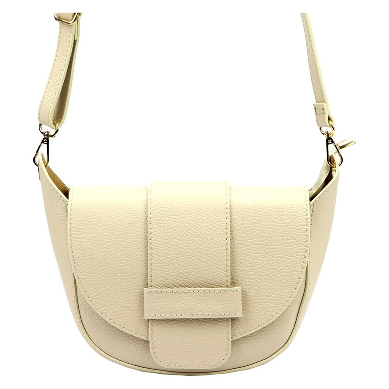 Kožená crossbody kabelka Luka 25-049 D DL béžová
