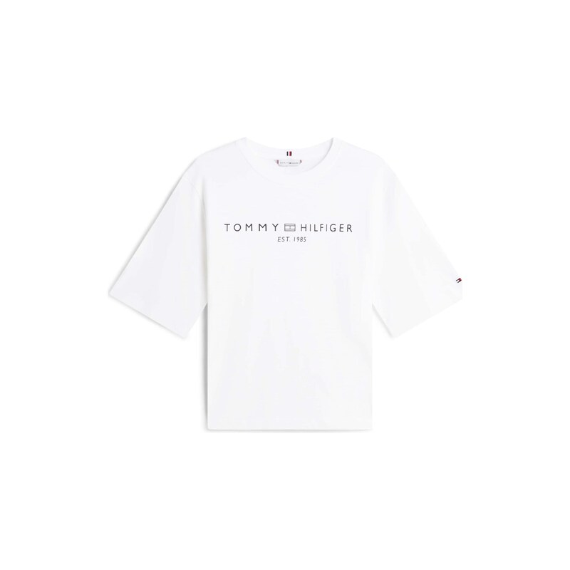 TOMMY HILFIGER Tričko námořnická modř / bílá