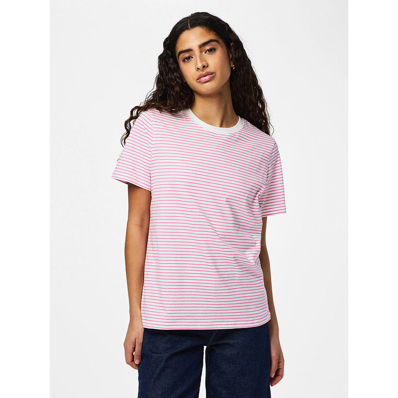 Tričko Pieces Weiß/ Pink 6297021