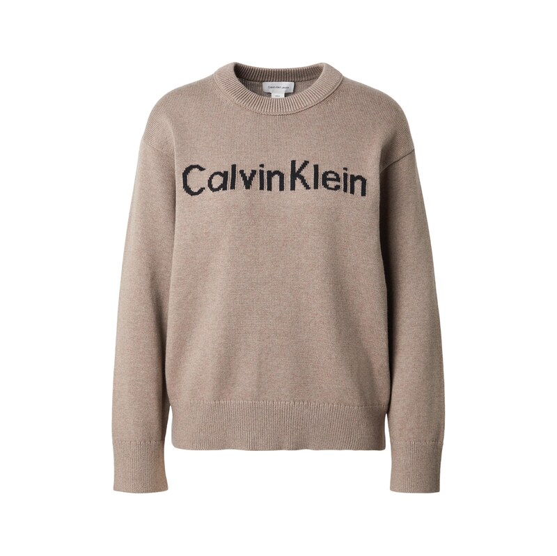 Calvin Klein Jeans Svetr světle hnědá / černá