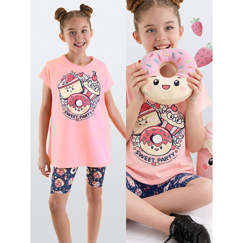 Tričko Denokids Rosa/ Dunkelblau 351183