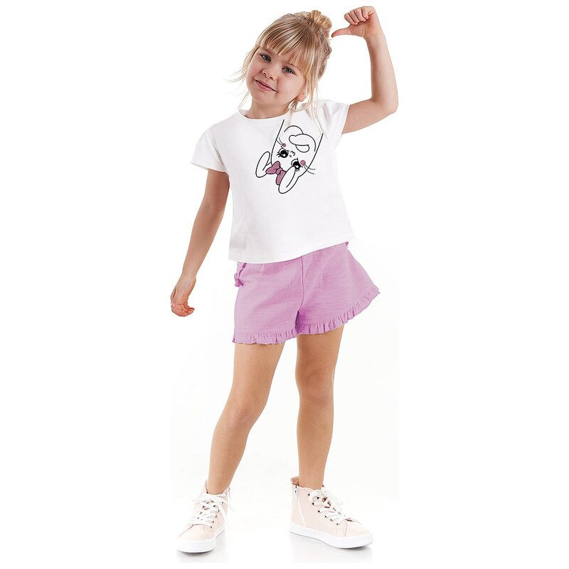 Tričko Denokids Weiß/ Violett 5568048