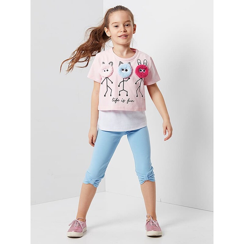 Tričko Denokids Rosa/ Hellblau 7737080