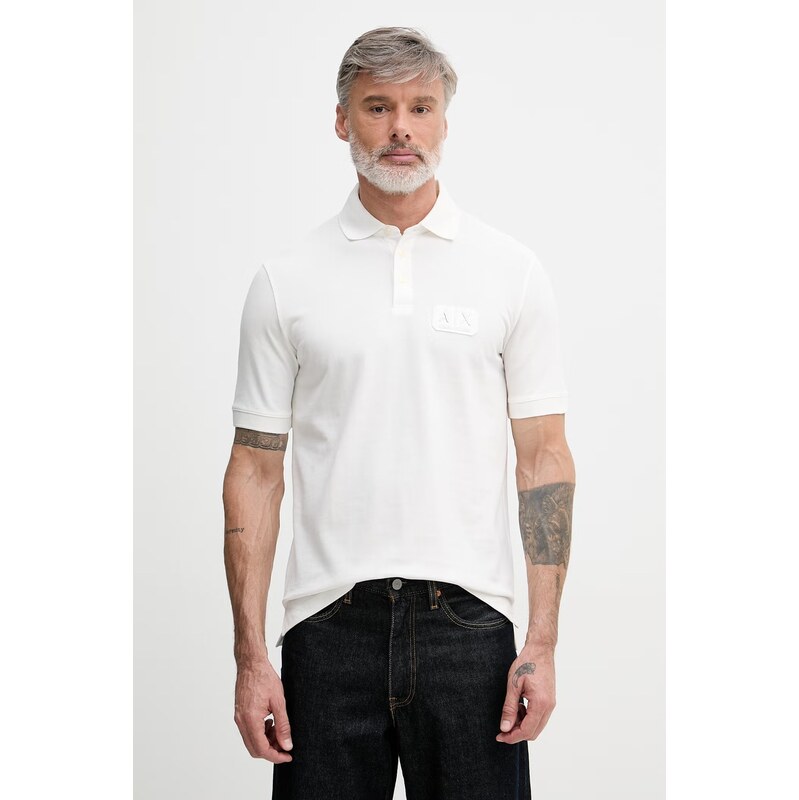 Armani Exchange polo pánské bavlněné