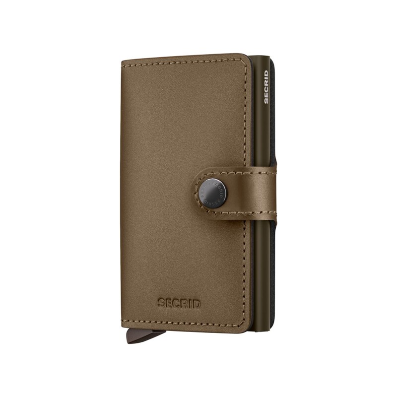 Kožená peněženka SECRID Miniwallet Matte Satin Bronze hnědá