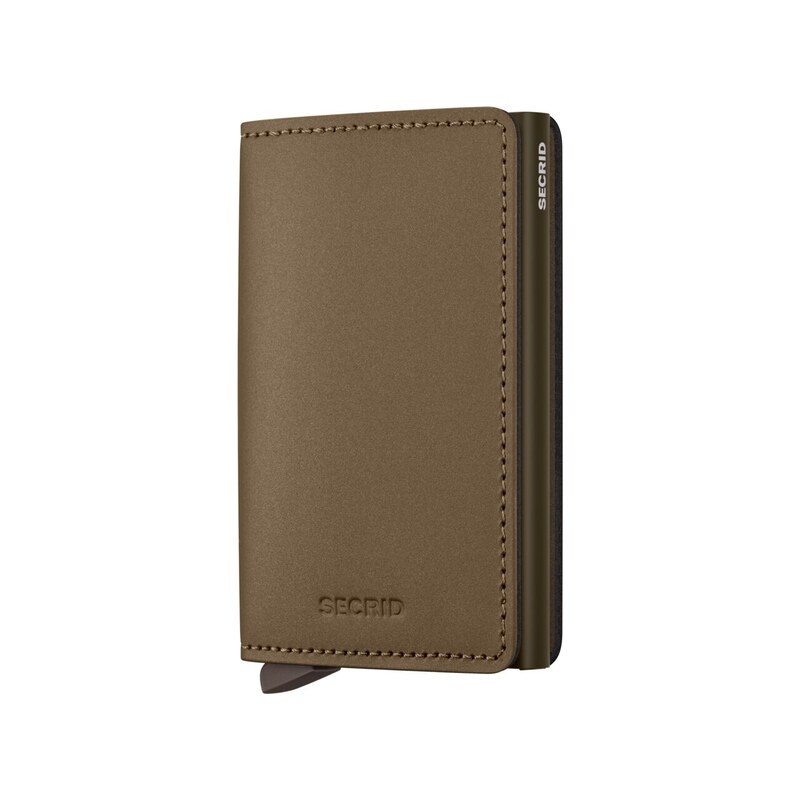 Kožená peněženka SECRID Slimwallet Matte Satin Bronze hnědá