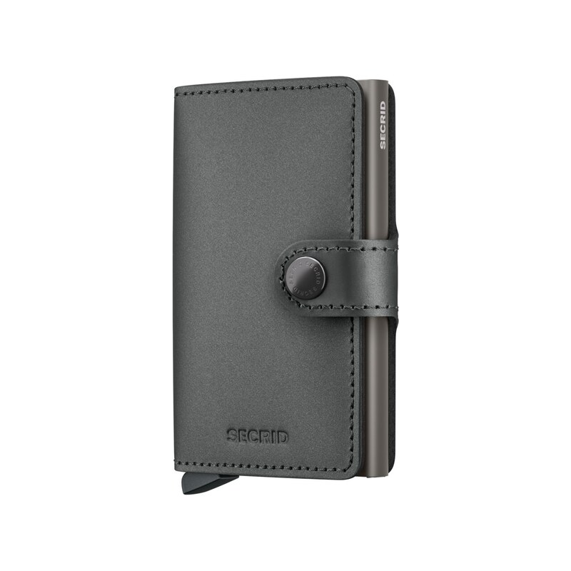 Kožená peněženka SECRID Miniwallet Matte Satin Steel šedá