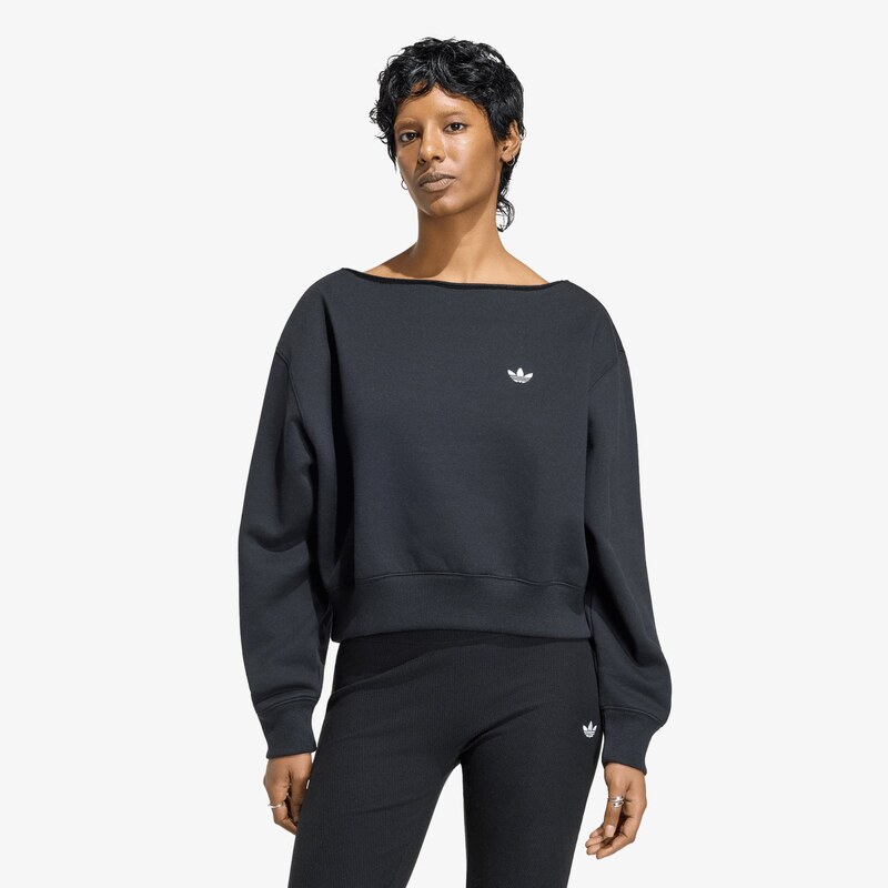 adidas Originals Mikina adidas Ess Crw Lo Black M