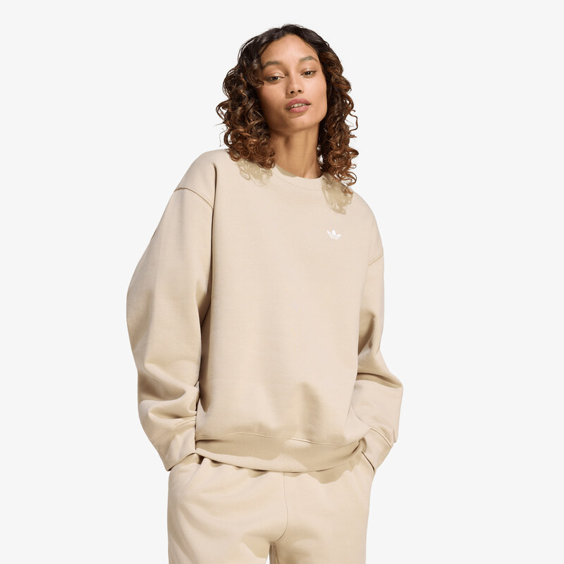adidas Originals Mikina adidas Ess Fl Crw Os Khaki Three XL