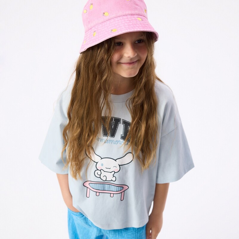Reserved - Tričko Cinnamoroll - bleděmodrá