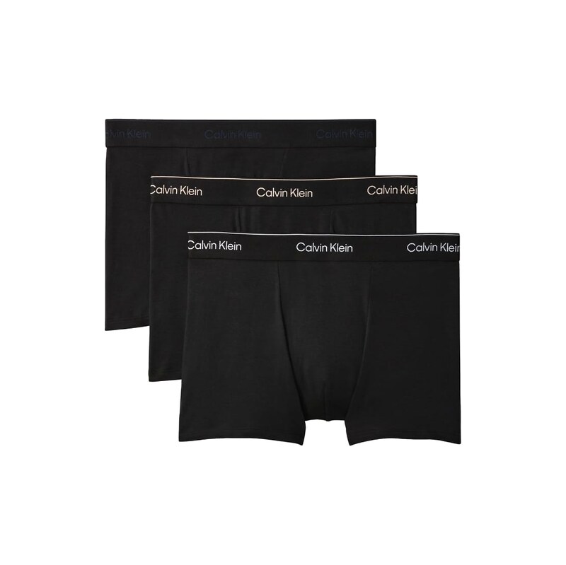 Calvin Klein Icon Cotton Stretch 3 pack relaxed trunks in black