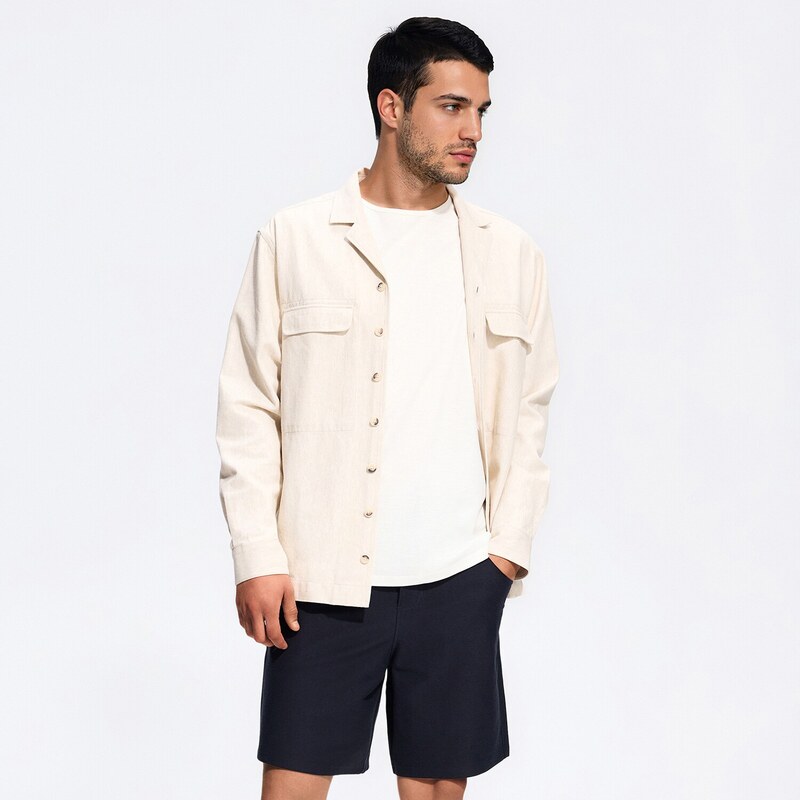 Reserved - Šortky regular fit - tmavomodrá