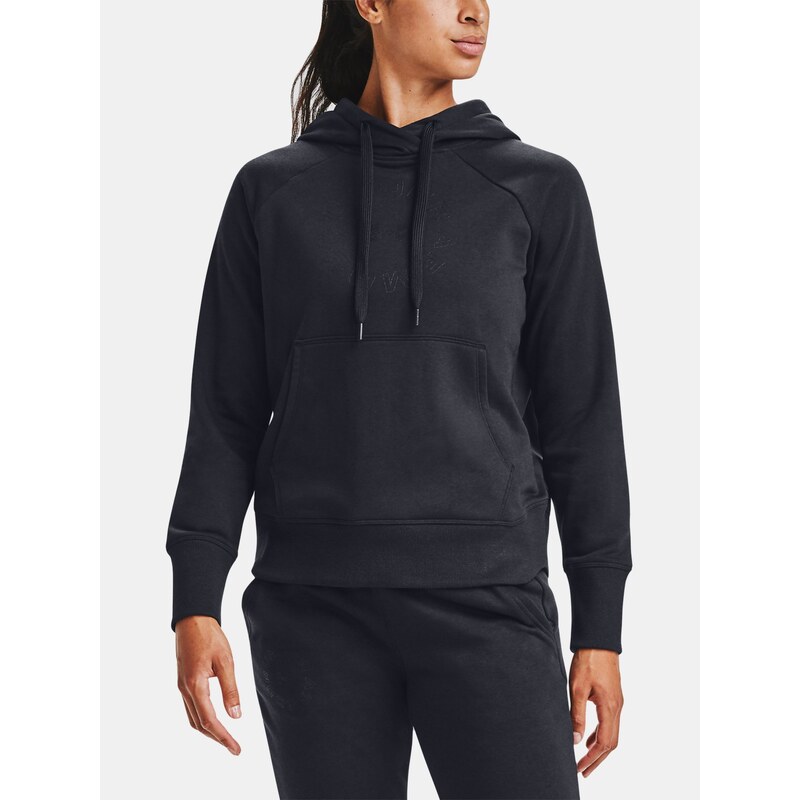 Mmikina Under Armour Rival Fleece Metallic Hoodie Wmn Black