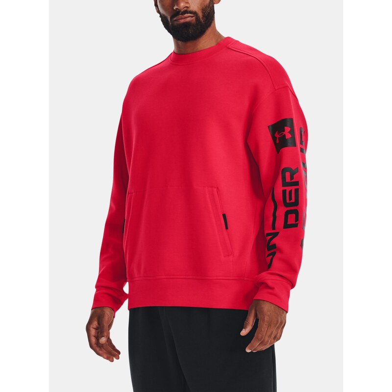 mikina Under Armour Summit Knit Graphic Crew Uni Red