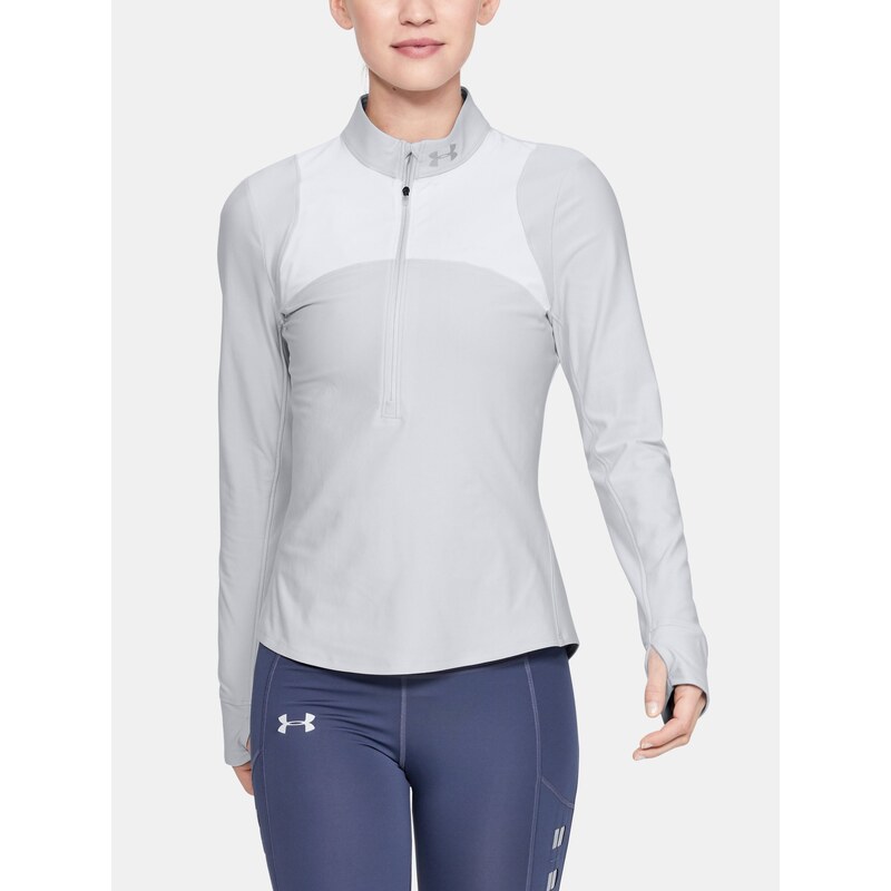 Triko Under Armour Qualifier Half Zip Wmn Gray