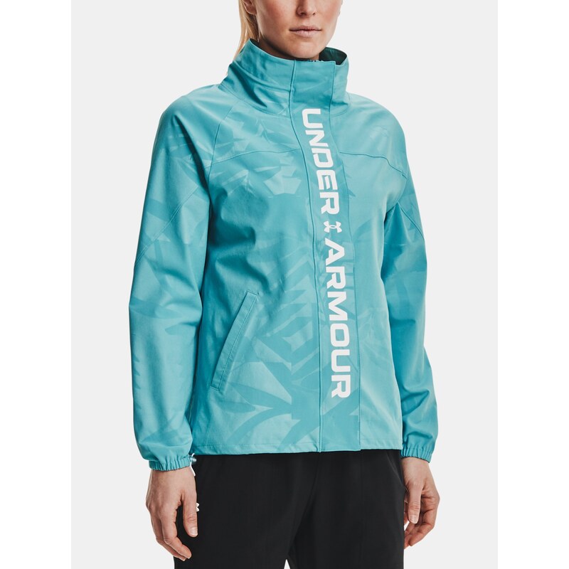 Bunda Under Armour Recover Woven Emboss FZ Jkt Wmn Blue