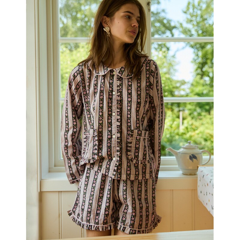 Sissel Edelbo Pyžamo Nuvena Black Stripes S/M