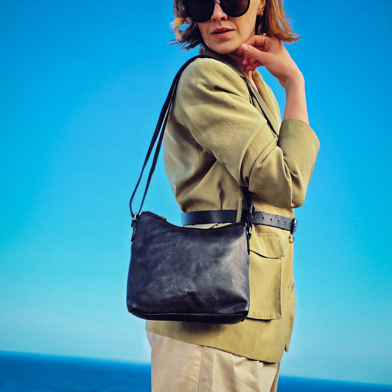 Kožená kabelka crossbody Noelia Bolger černá NB 2400 C