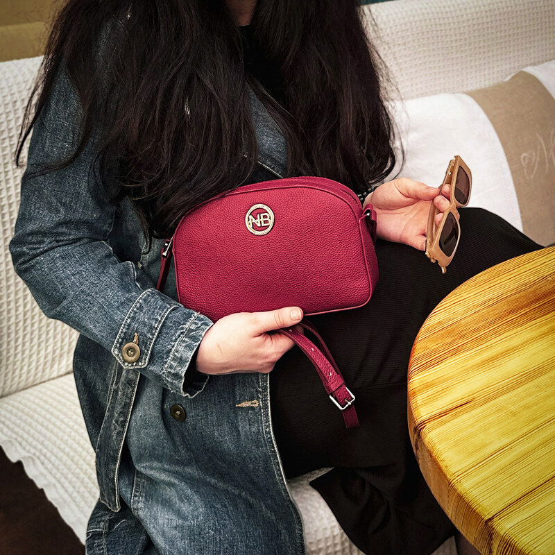 Kožená kabelka crossbody Noelia Bolger červená NB 3013 CV