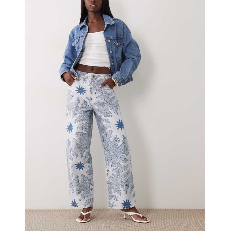 Never Fully Dressed Ellie denim twill trouser co-ord in blue