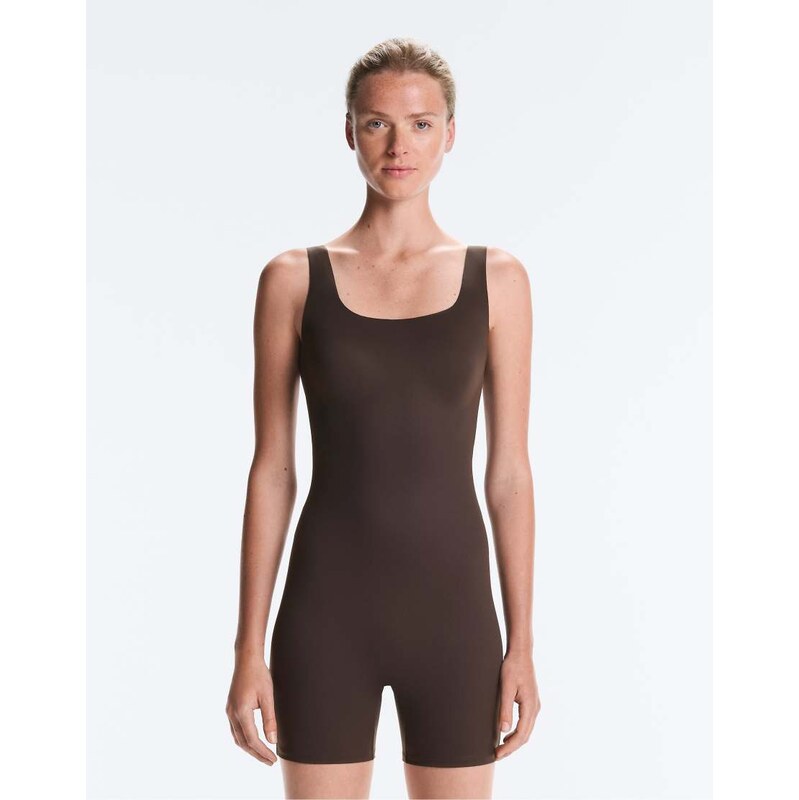 OYSHO Perfect-adapt long strap jumpsuit in brown