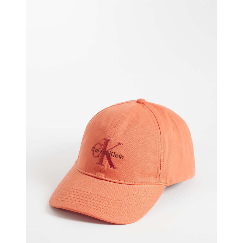 Calvin Klein embroidery baseball cap in orange