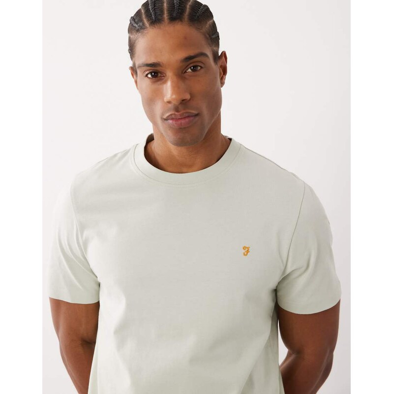 Farah Danny regular logo t-shirt in light green