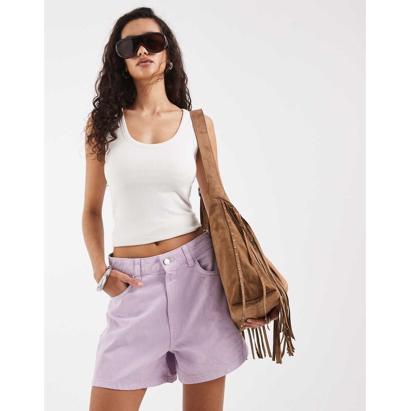 ASOS DESIGN longer a line short in lilac-Purple