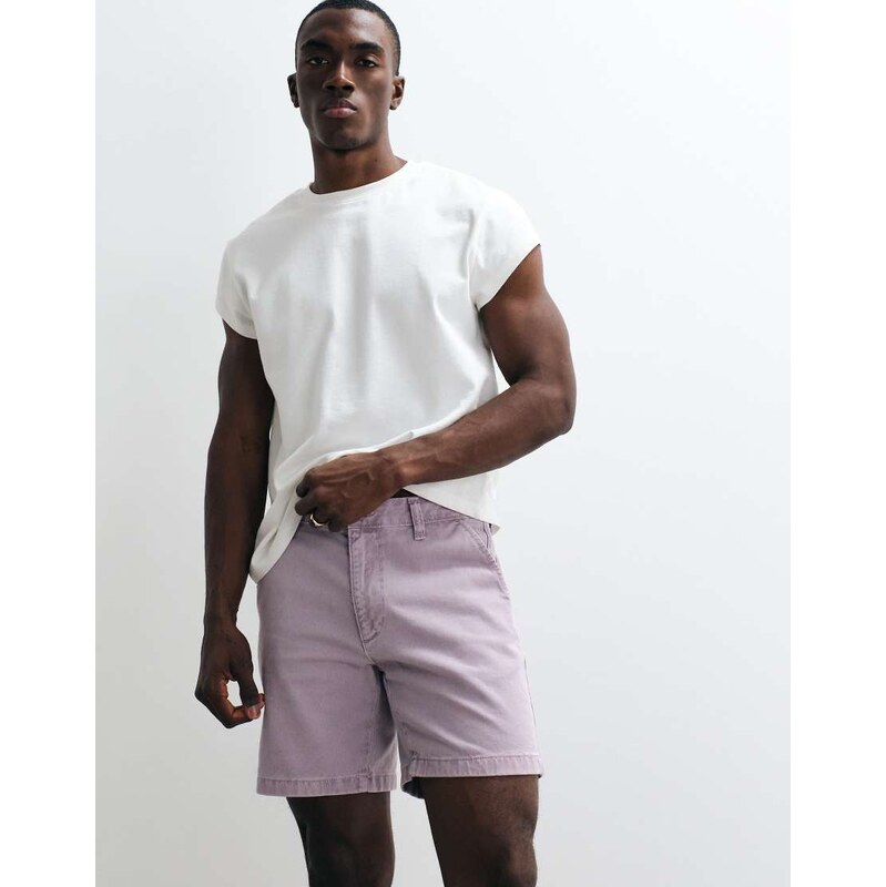 ASOS DESIGN shorter length slim short in pink