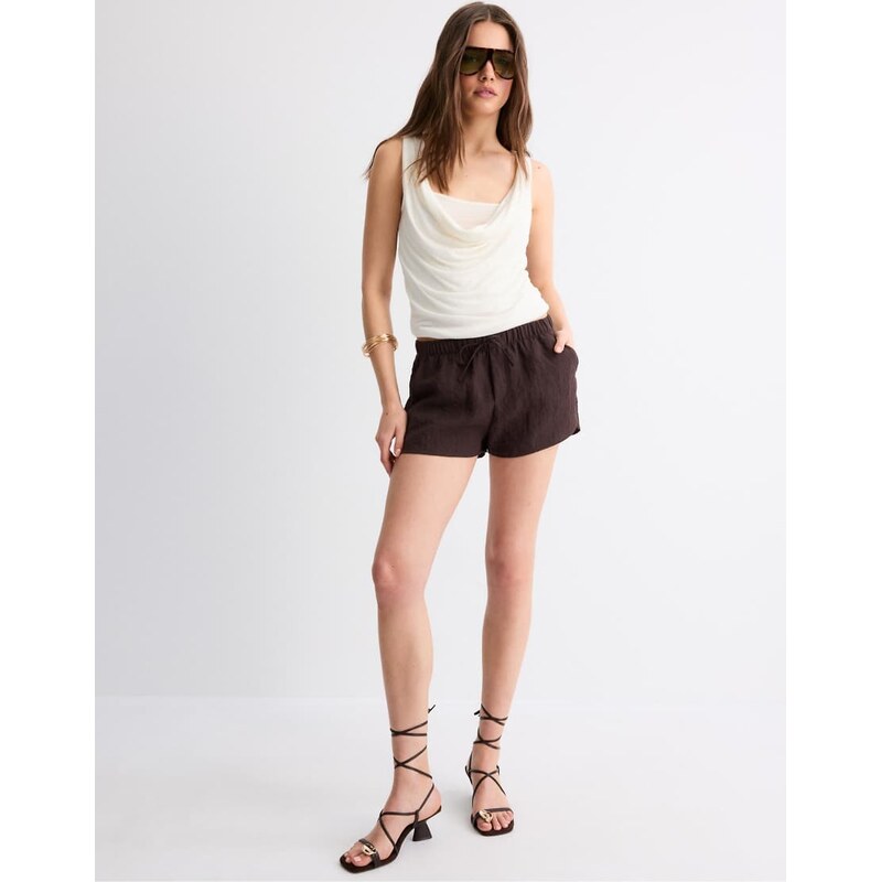 Stradivarius Rustic shorts in brown