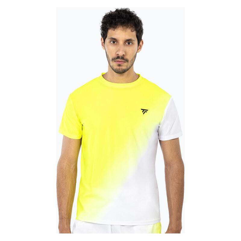 Pánské tenisové tričko Tecnifibre X-Loop Tee white/yellow