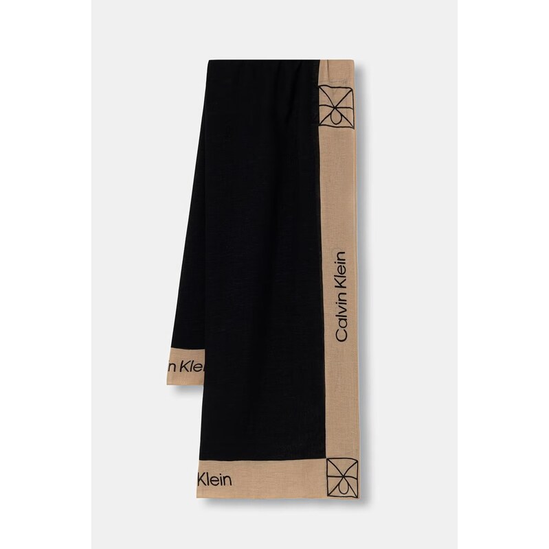 Calvin Klein šál dámský s příměsí lnu