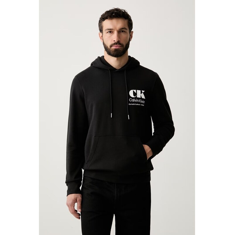Calvin Klein Jeans mikina s kapucí pánská bavlněná