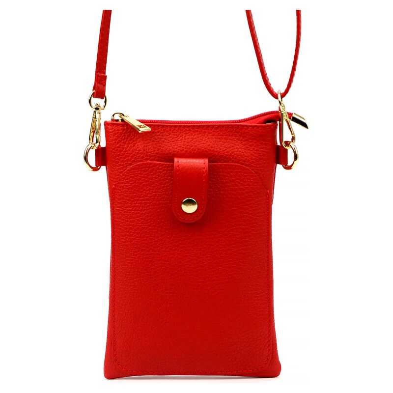 Kožená crossbody kabelka Luka 20-070 červená