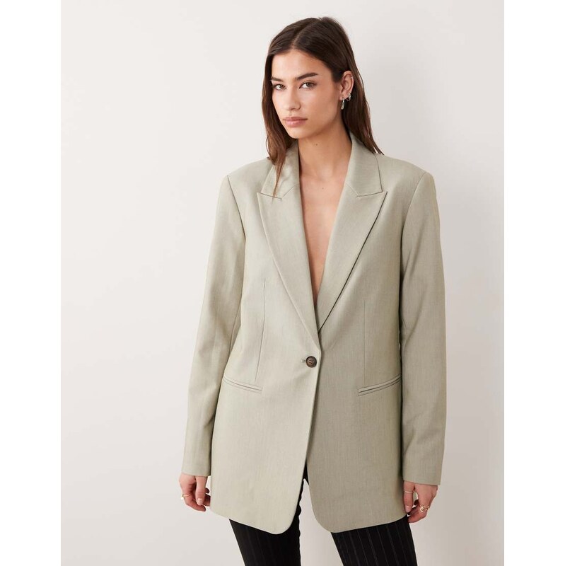 ASOS DESIGN Tailored relaxed blazer in sage-Green
