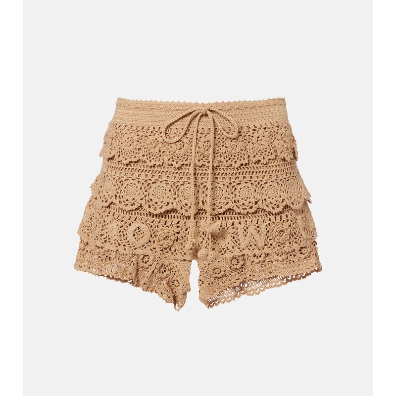 Loewe Paulas Ibiza crochet cotton micro shorts