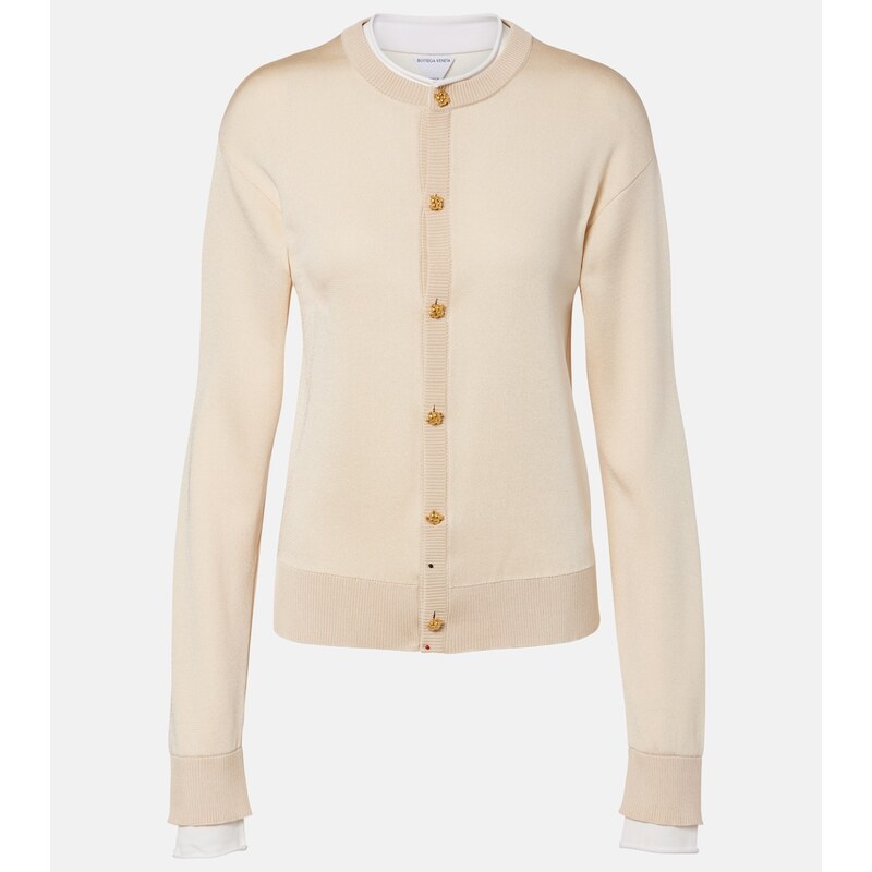 Bottega Veneta Nodo Quadro layered silk cardigan