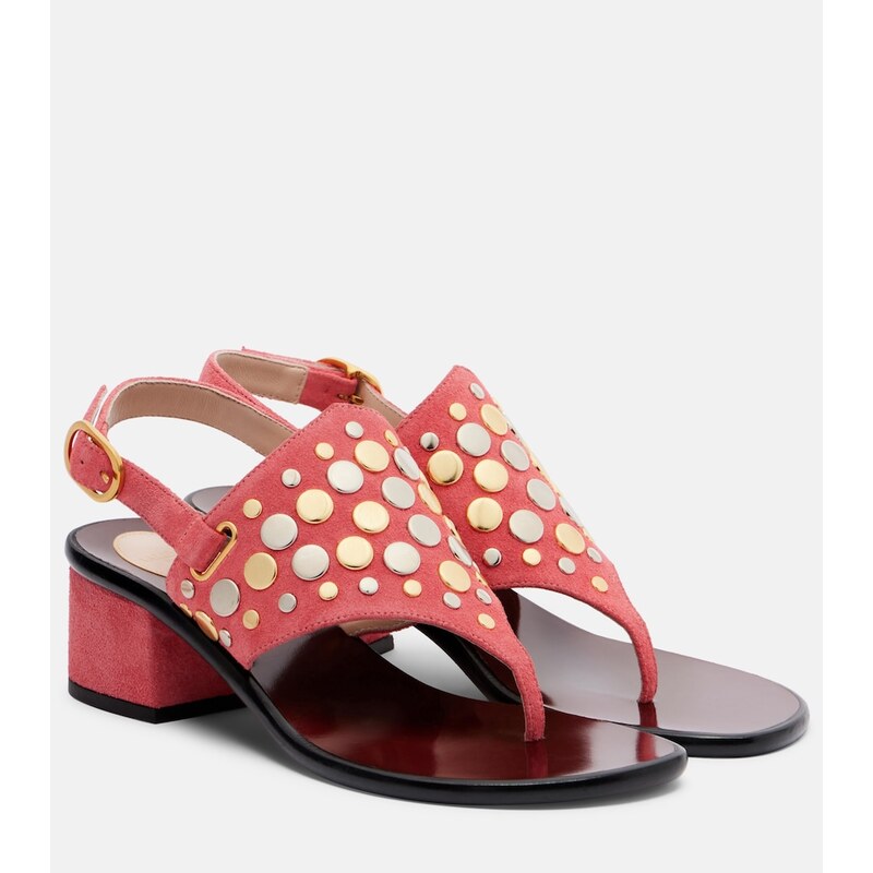 Valentino Garavani Resort studded suede thong sandals