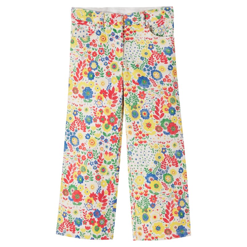 Stella McCartney Kids Floral cotton gabardine pants