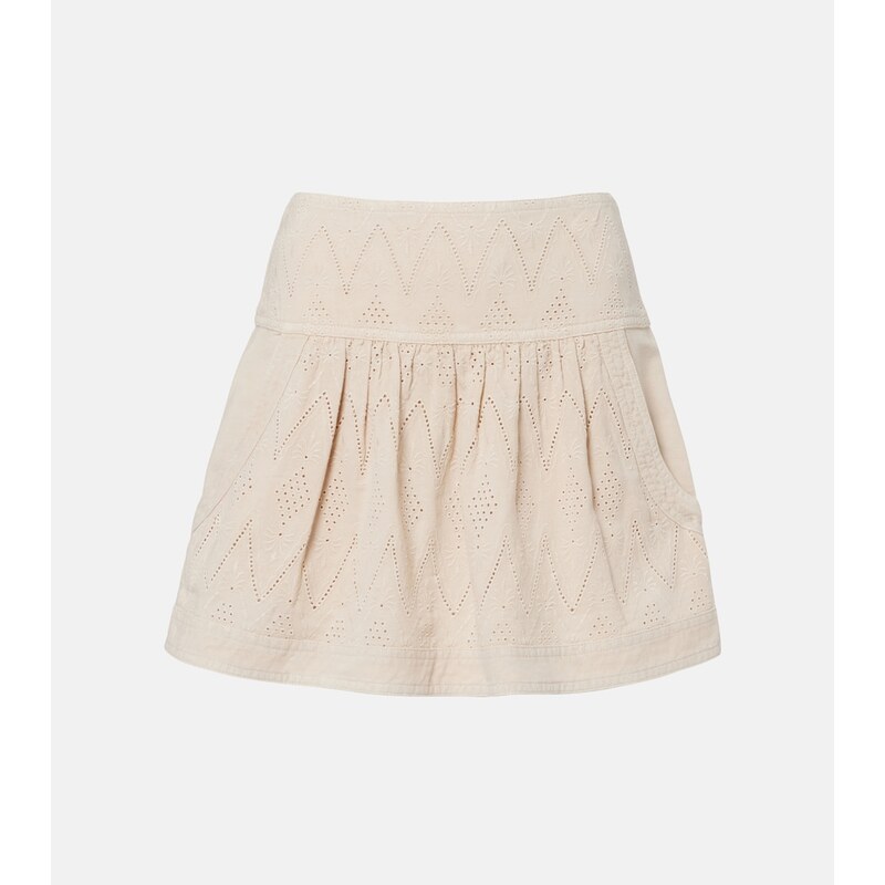 Marant Etoile Kelise broderie anglaise cotton miniskirt