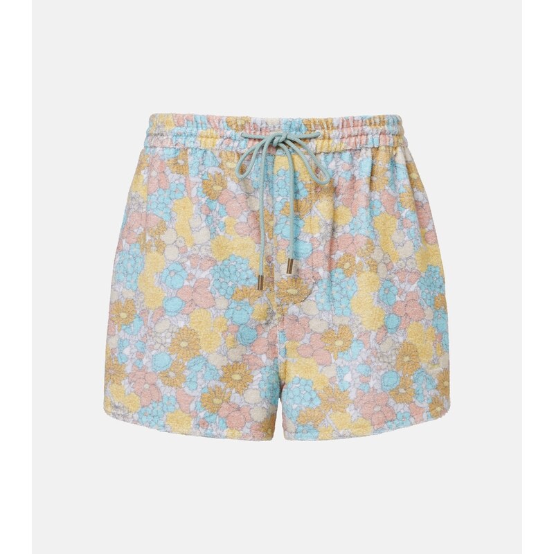 Chloe ChloÃ Floral cotton terry shorts