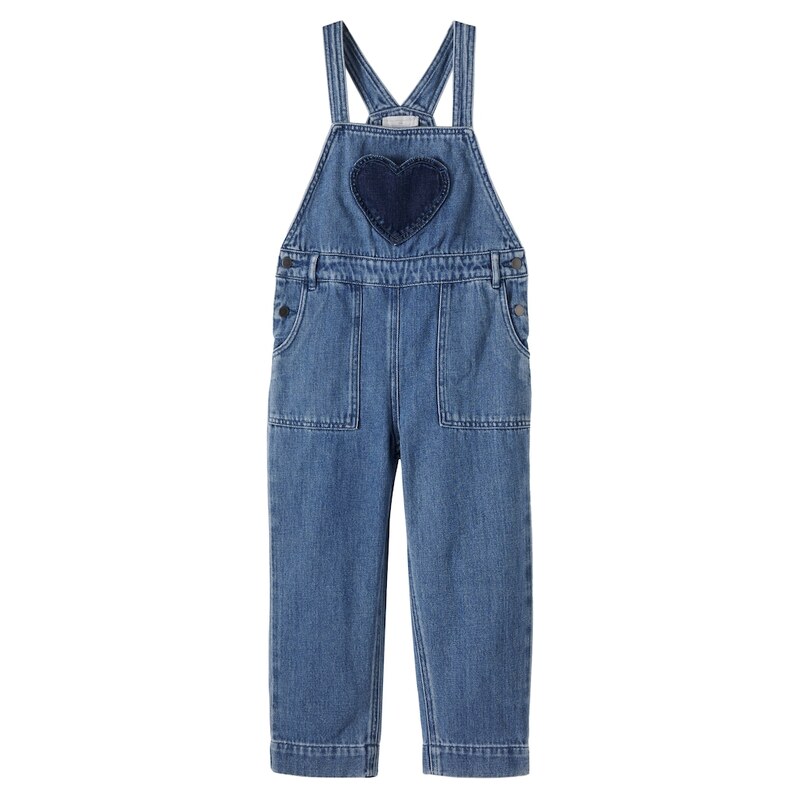 Stella McCartney Kids Patch-appliquÃ denim overalls