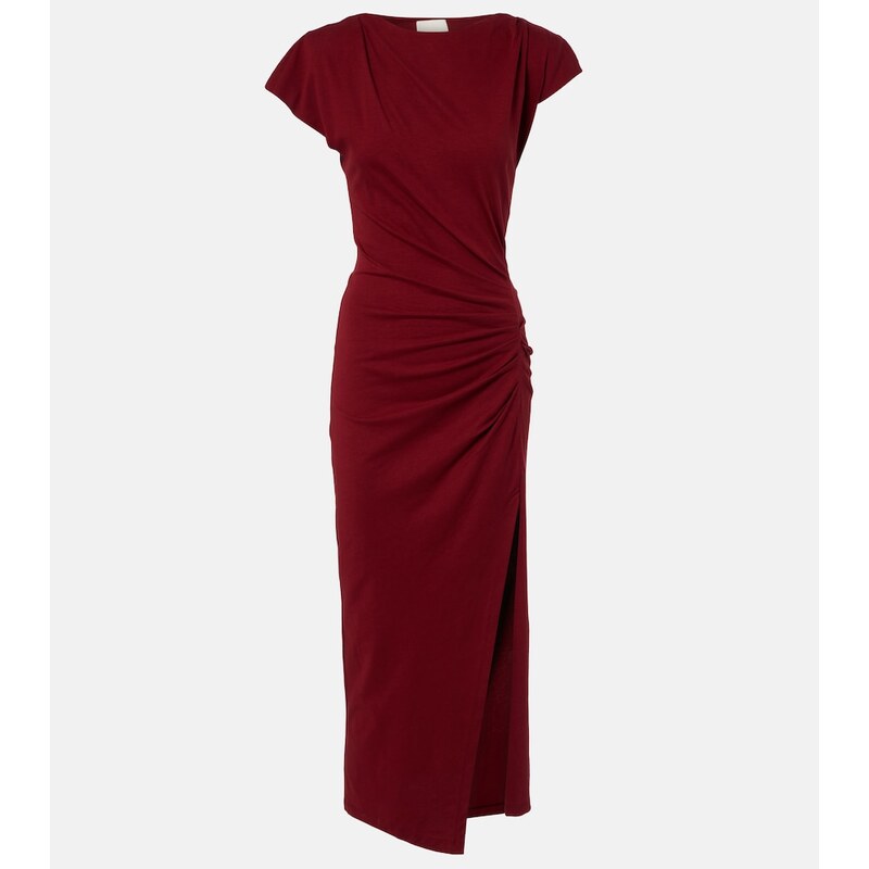 Isabel Marant Nadela gathered cotton jersey midi dress