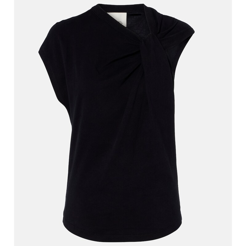 Isabel Marant Nayda gathered cotton jersey T-shirt