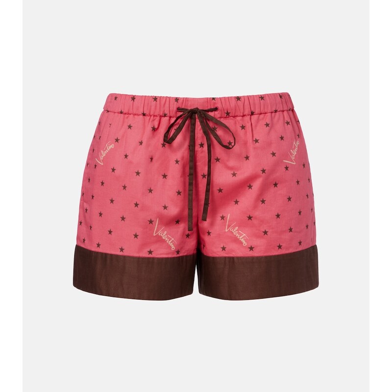 Valentino Printed cotton shorts