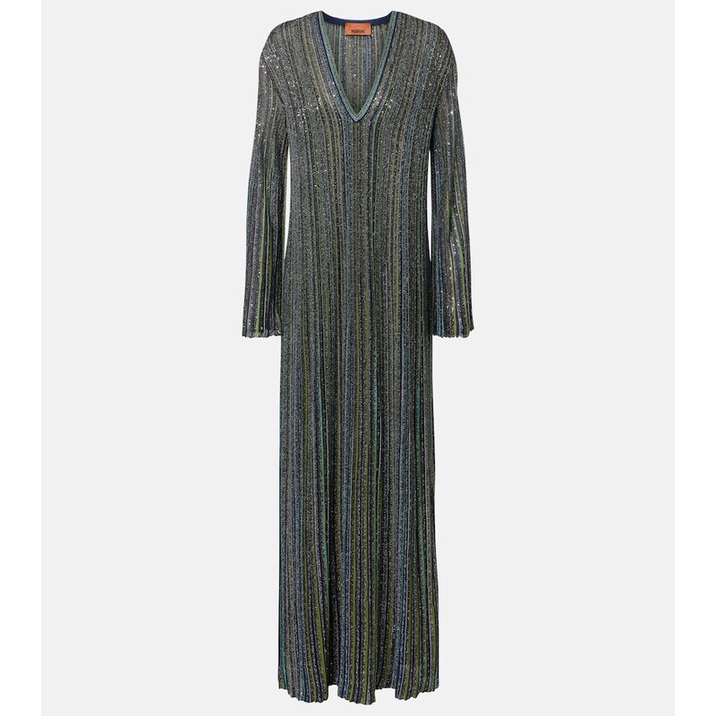 Missoni Striped lamÃ gown