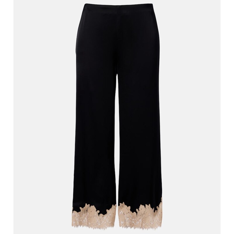Rixo Marcela lace-trimmed wide-leg pants